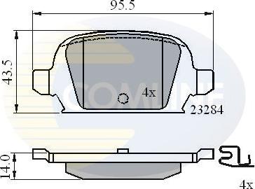 Comline CBP31135 - Əyləc altlığı dəsti, əyləc diski furqanavto.az