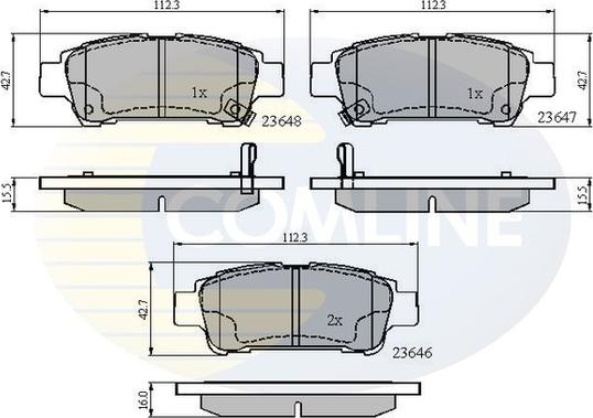 Comline CBP31133 - Əyləc altlığı dəsti, əyləc diski furqanavto.az