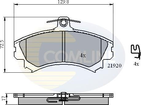 Comline CBP31304 - Əyləc altlığı dəsti, əyləc diski furqanavto.az