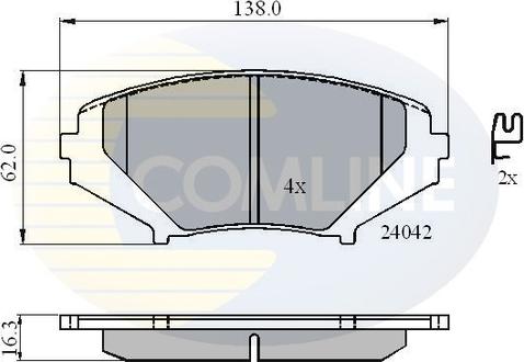 Comline CBP31246 - Əyləc altlığı dəsti, əyləc diski furqanavto.az