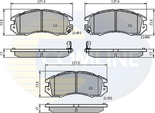 Comline CBP3127 - Əyləc altlığı dəsti, əyləc diski furqanavto.az