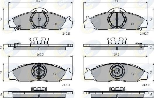 Comline CBP31746 - Əyləc altlığı dəsti, əyləc diski furqanavto.az