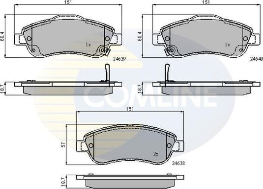 Comline CBP31705 - Əyləc altlığı dəsti, əyləc diski furqanavto.az