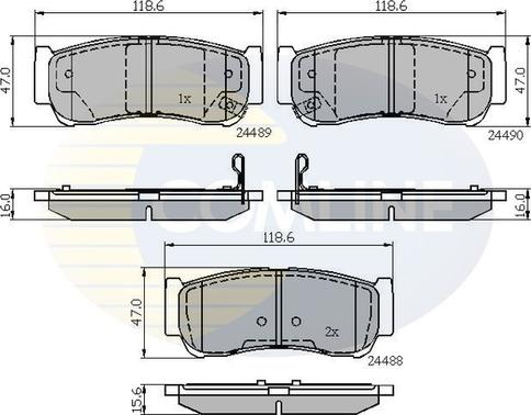 Comline CBP31714 - Əyləc altlığı dəsti, əyləc diski furqanavto.az