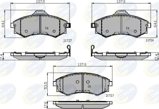 Comline CBP31781 - Əyləc altlığı dəsti, əyləc diski furqanavto.az