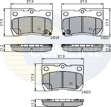 Comline CBP31729 - Əyləc altlığı dəsti, əyləc diski furqanavto.az