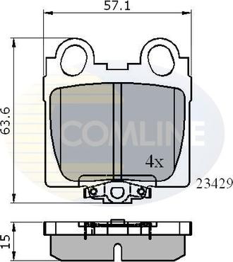 Comline CBP3836 - Əyləc altlığı dəsti, əyləc diski www.furqanavto.az