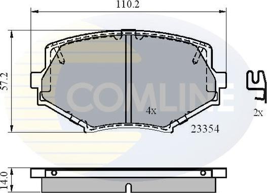 Comline CBP3820 - Əyləc altlığı dəsti, əyləc diski furqanavto.az