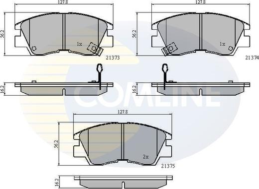 Comline CBP3295 - Əyləc altlığı dəsti, əyləc diski furqanavto.az