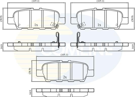 Comline CBP32445 - Əyləc altlığı dəsti, əyləc diski furqanavto.az