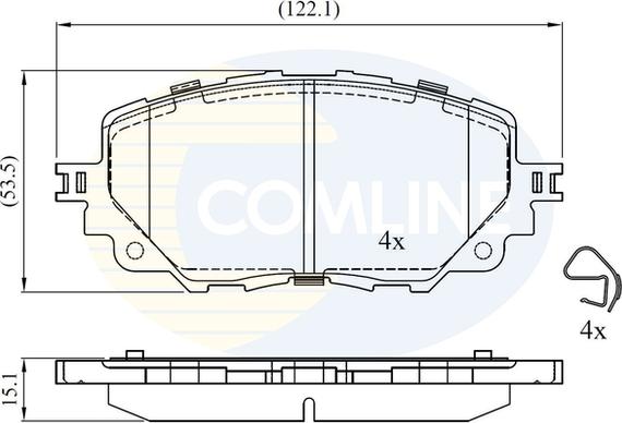 Comline CBP32447 - Əyləc altlığı dəsti, əyləc diski furqanavto.az