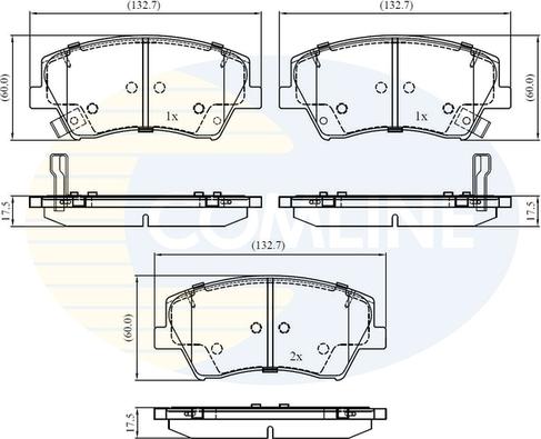 Comline CBP32343 - Əyləc altlığı dəsti, əyləc diski furqanavto.az