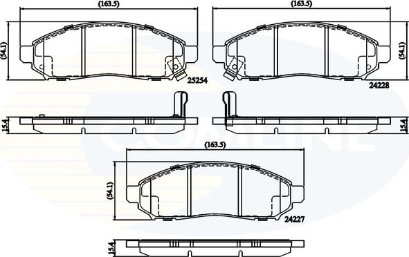 Comline CBP32336 - Əyləc altlığı dəsti, əyləc diski furqanavto.az