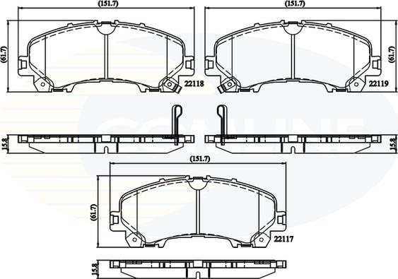 Comline CBP32337 - Əyləc altlığı dəsti, əyləc diski furqanavto.az