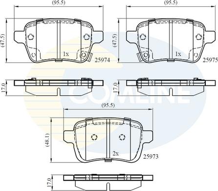 Comline CBP32299 - Əyləc altlığı dəsti, əyləc diski furqanavto.az