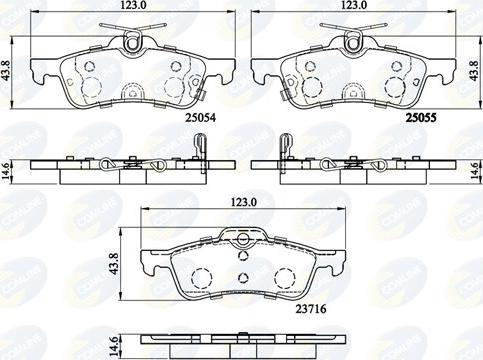 Comline CBP32204 - Əyləc altlığı dəsti, əyləc diski furqanavto.az