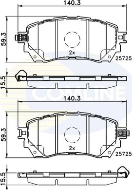 Comline CBP32237 - Əyləc altlığı dəsti, əyləc diski furqanavto.az