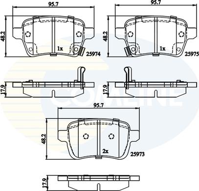 Comline CBP32279 - Əyləc altlığı dəsti, əyləc diski furqanavto.az