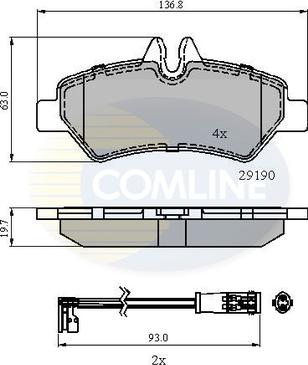 Comline CBP21556 - Əyləc altlığı dəsti, əyləc diski furqanavto.az