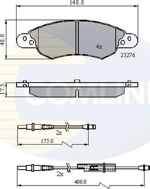 Comline CBP21119 - Əyləc altlığı dəsti, əyləc diski furqanavto.az