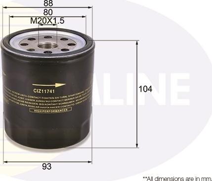 Comline CIZ11741 - Yağ filtri furqanavto.az