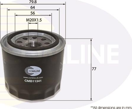 Comline CMB11341 - Yağ filtri furqanavto.az