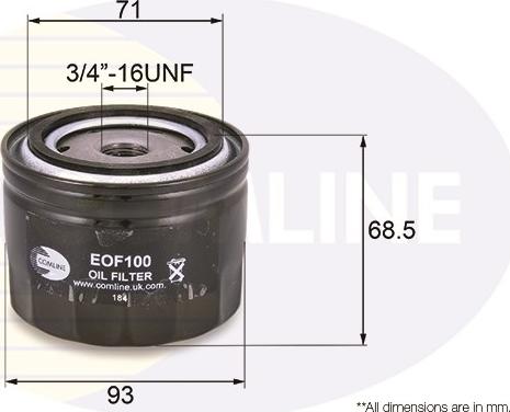 Comline EOF100 - Yağ filtri furqanavto.az