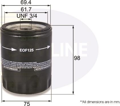 Comline EOF125 - Yağ filtri furqanavto.az