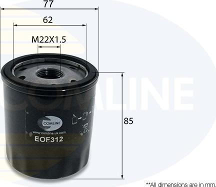 Comline EOF312 - Yağ filtri furqanavto.az