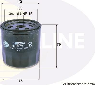 Comline EOF254 - Yağ filtri furqanavto.az