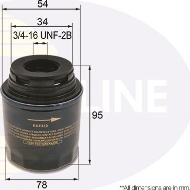 Comline EOF250 - Yağ filtri furqanavto.az