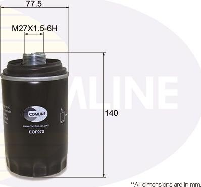 Comline EOF270 - Yağ filtri furqanavto.az