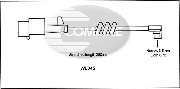 Comline WL045 - Xəbərdarlıq Kontakt, əyləc padinin aşınması furqanavto.az