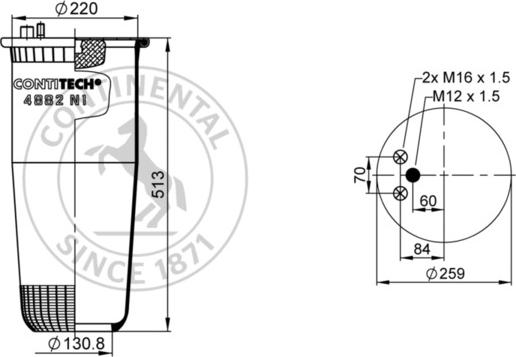 Contitech AIR Spring 4882 N1 P01 - Körük, pnevmatik asqı furqanavto.az