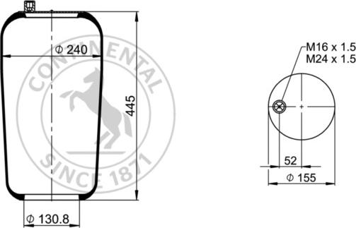 Contitech AIR Spring 4390 N1 - Körük, pnevmatik asqı furqanavto.az