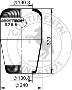 Contitech AIR Spring 673 N - Körük, pnevmatik asqı furqanavto.az