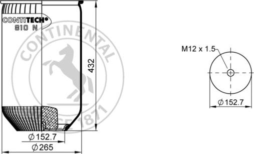 Contitech AIR Spring 810 NTB - Körük, pnevmatik asqı furqanavto.az