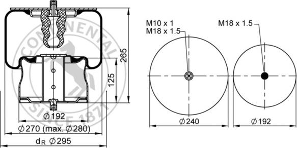 Contitech AIR Spring 817 MB - Körük, pnevmatik asqı furqanavto.az