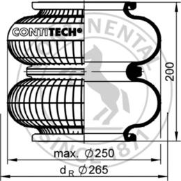 Contitech AIR Spring FD 200-19 S - Körük, pnevmatik asqı furqanavto.az