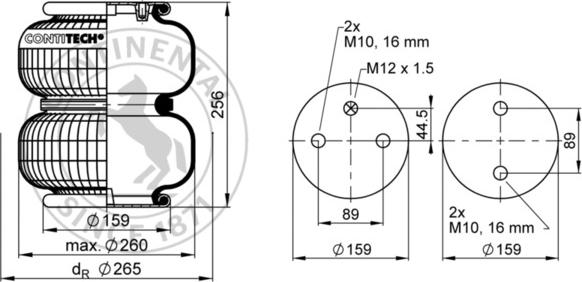 Contitech AIR Spring FD 200-25 P02 - Körük, pnevmatik asqı furqanavto.az