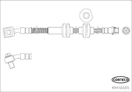 Corteco 49418885 - Əyləc şlanqı www.furqanavto.az