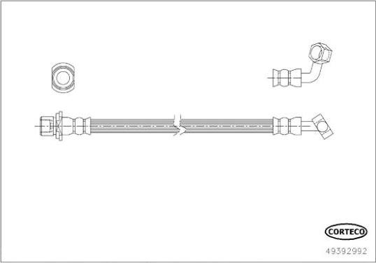Corteco 49392992 - Əyləc şlanqı furqanavto.az