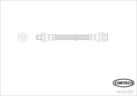 Corteco 19036383 - Əyləc şlanqı furqanavto.az