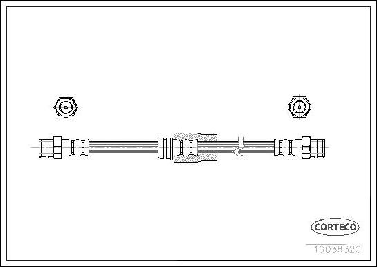 Corteco 19036320 - Əyləc şlanqı furqanavto.az