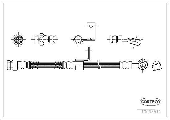 Corteco 19033511 - Əyləc şlanqı furqanavto.az
