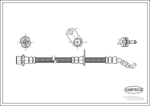 Corteco 19033094 - Əyləc şlanqı furqanavto.az