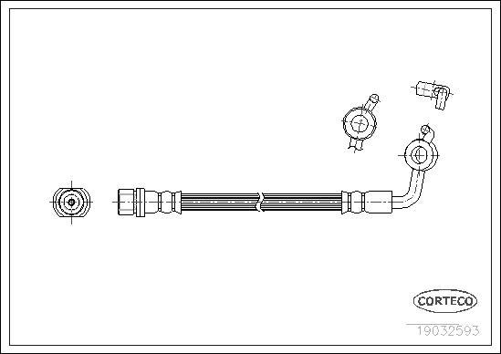 Corteco 19032593 - Əyləc şlanqı furqanavto.az