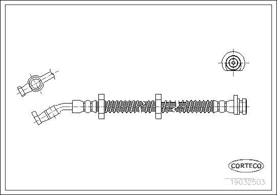 Corteco 19032503 - Əyləc şlanqı furqanavto.az