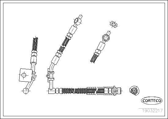 Corteco 19032217 - Əyləc şlanqı furqanavto.az