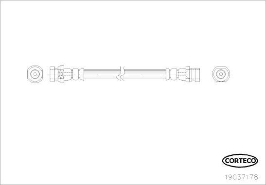 Corteco 19037178 - Əyləc şlanqı furqanavto.az